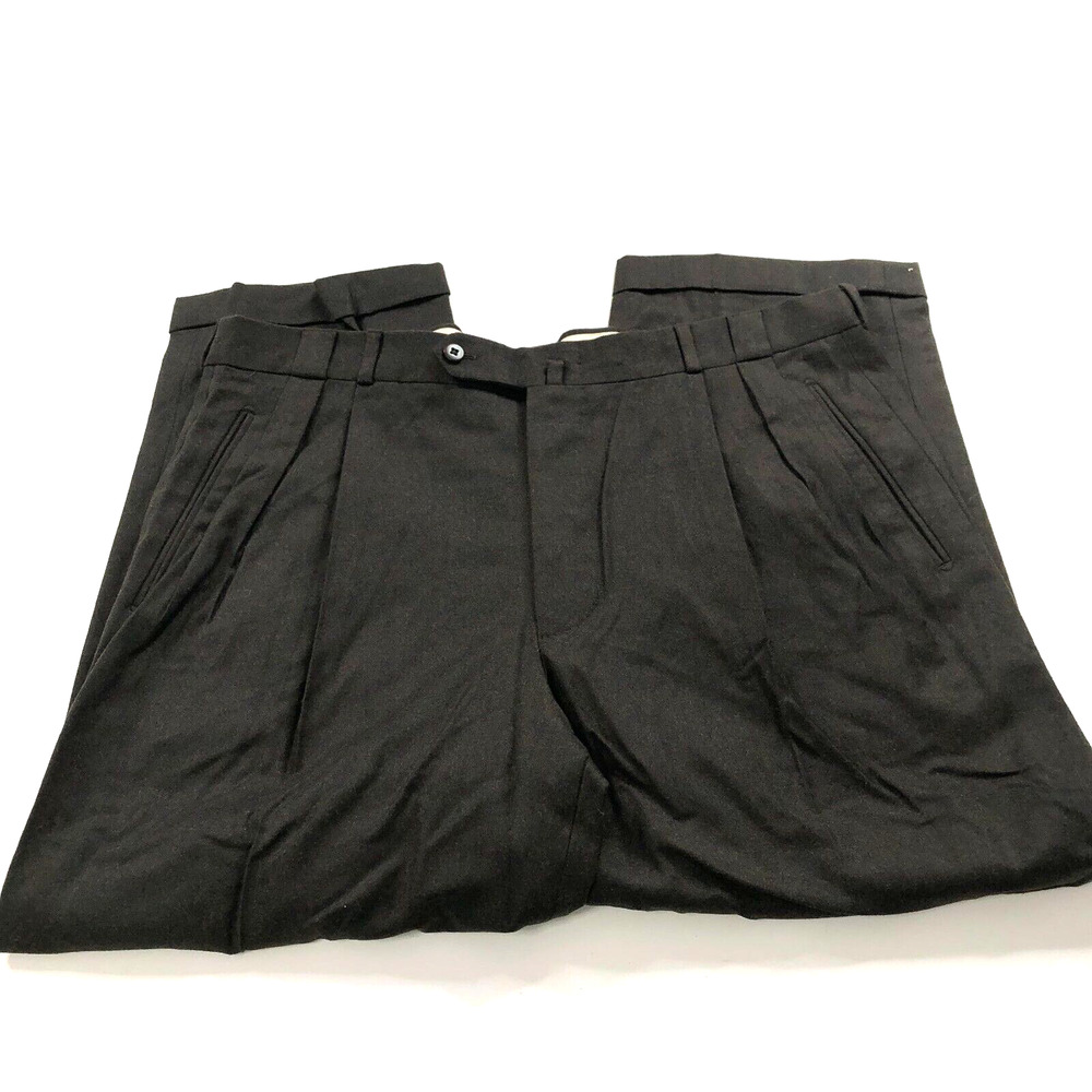 Incotex EUR 56 (Fits 39W 26L) 100% Wool Pleated Chino Dress Pants Brown MINT